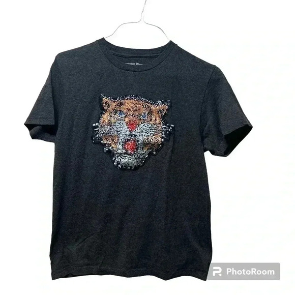 Eighty Eight Short Sleeve Dark Gray T-Shirt Top Animal Tiger Size M Dark gray - Picture 2 of 3